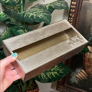 Vintage Hollywood Regency Stylebuilt Ormolu Butterfly Metal Tissue Box Cover